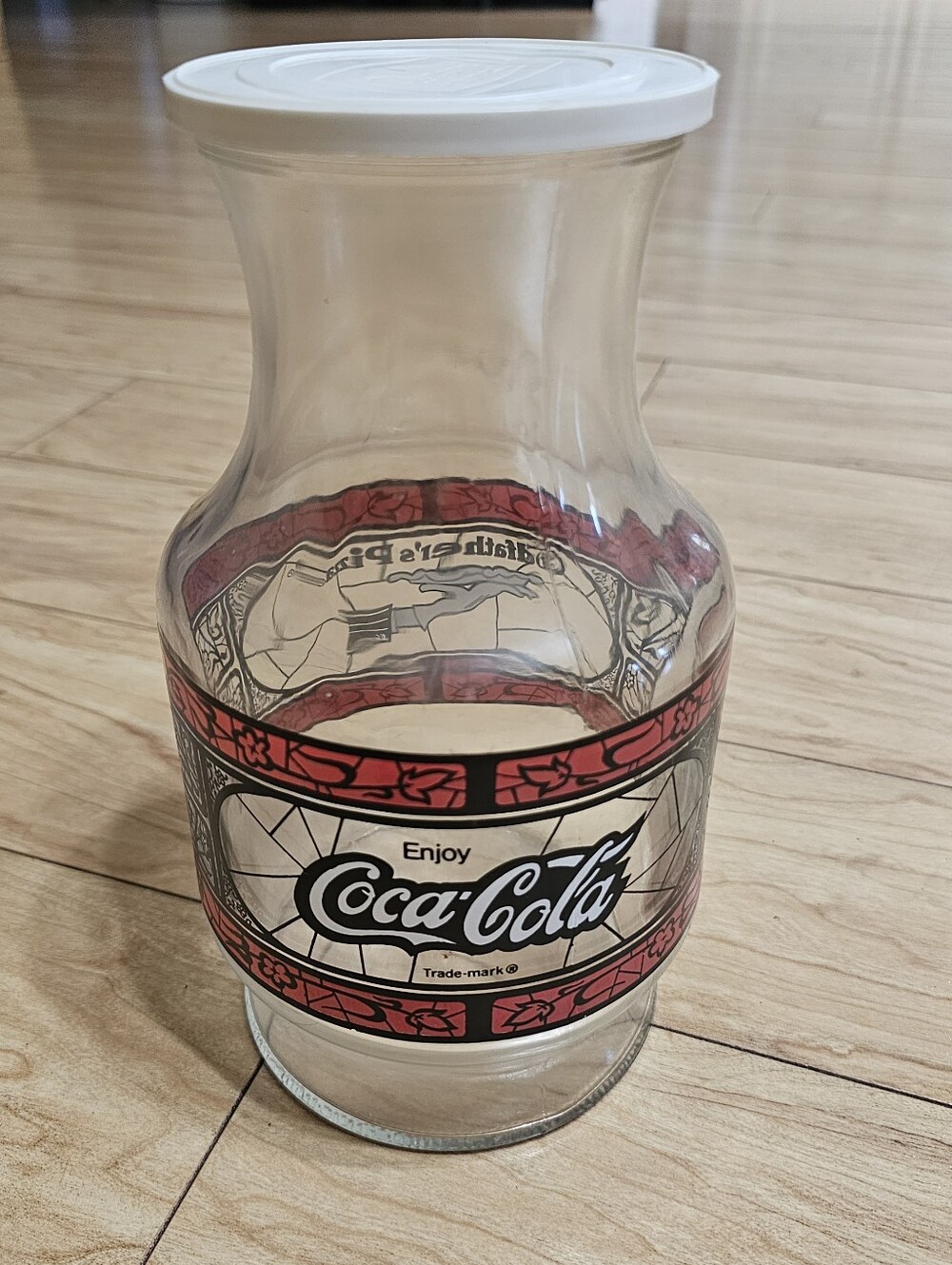 Anchor Hocking Godfather’s Pizza Coca-Cola Coke Pitcher Carafe Vintage 1970s